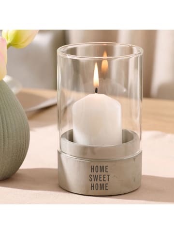 Himmelsflüsterer  Windlicht "Home sweet Home" mit Betonsockel (ohne Kerze)