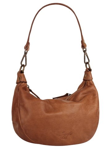Samantha Look Umhängetasche echt Leder in cognac