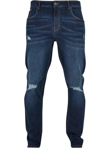 Urban Classics Urban Classics Herren Distressed Stretch Denim Pants in darkblue destroyed washed