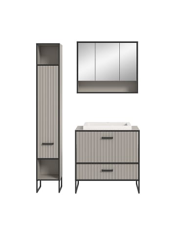 ebuy24 Badmöbelset Bagno (3-teilig) Grau 125 x 48 cm