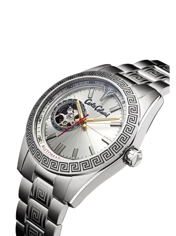 Carlo Colucci Dreizeiger Automatik Dreni in Silber