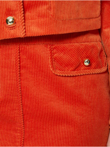 MARC CAIN COLLECTIONS Minirock aus Baumwollcord in Tigerlily
