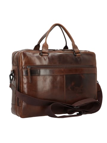 Greenburry Newport Aktentasche Leder 43 cm Laptopfach coffee