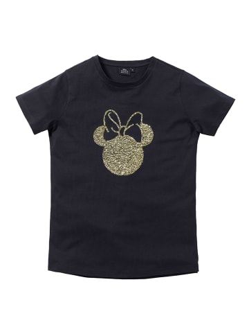 ONOMATO! T-Shirt kurzarm mit Pailletten besetzt Minnie Mouse in Schwarz