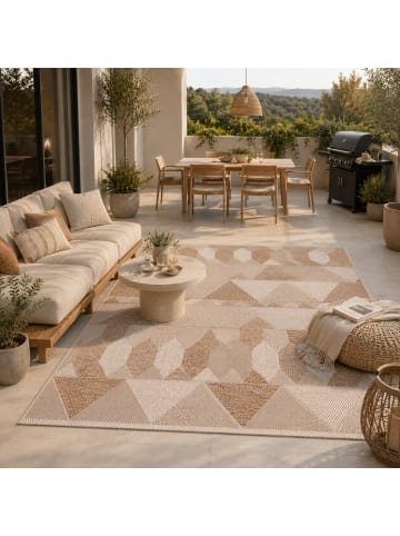 Pergamon In- & Outdoor Teppich Panama in taupe