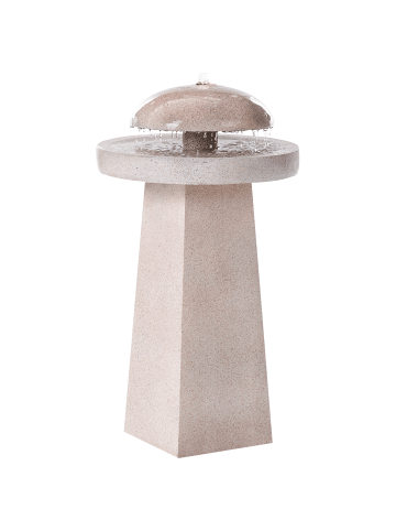 Beliani Gartenbrunnen HUNLEN in Beige - (W) 49 x (H) 89 x (L) 49 cm