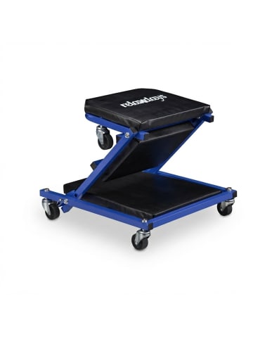 relaxdays Werkstatt-Rollbrett in Schwarz/ Blau