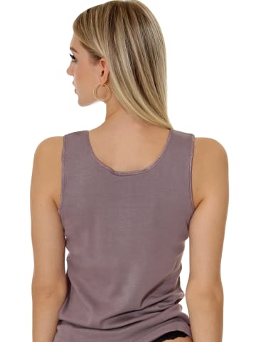 Cotton Prime® Shirt, Unterhemd mit Spitze in taupe