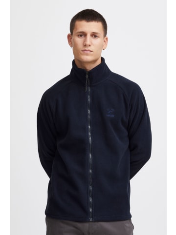 INDICODE Fleecejacke 55648MM Schlichte Basic Fleecejacke mit Stehkragen in dunkelblau