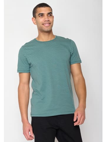 GreenBomb T-Shirt Basic in Grün gestreift