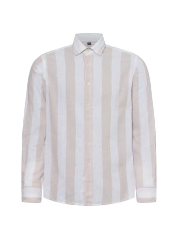 Nils Sundström Hemd in beige weiß - 0009