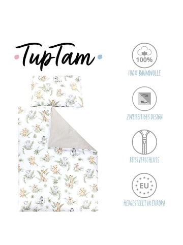 TupTam Kinder Bettwäsche 2-Teilig in braun/grün