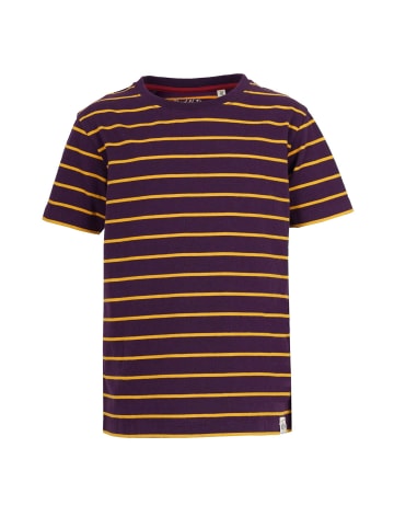Band of Rascals T-Shirt " Striped " in dark-purple-mustard