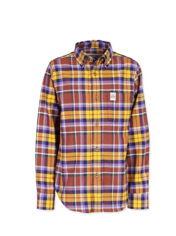 Band of Rascals Shirts " Flannel Check " in dark-purple-mustard