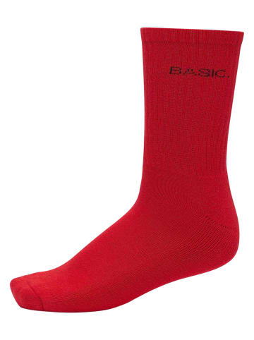 Urban Classics Urban Classics Unisex Wording Socks 3-Pack in yellow/red/white