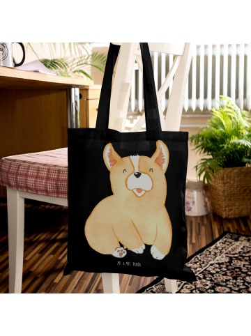 Mr. & Mrs. Panda Tasche Corgie ohne Spruch in Schwarz