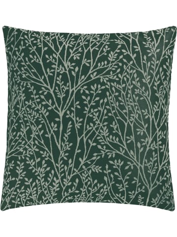 Erwin Müller Jacquard, Baumwollmischung, Gewebt Kissenhülle Malaga in dunkelgrün