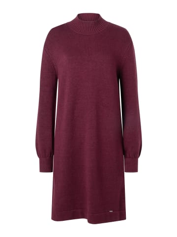ausgestelltes Strickkleid mit Turtleneck in pomegranate red