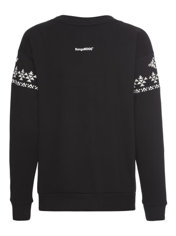 Kangaroos Sweatshirt in schwarz-weiß