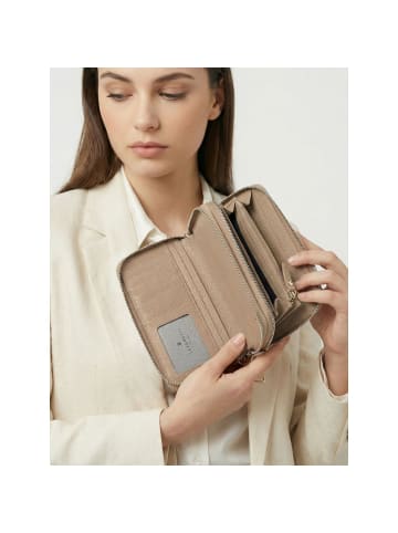 Lazarotti Bologna Leather XL Double Zip-Around Geldbörse RFID Leder 20 cm in sand