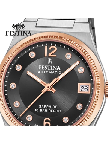 Festina Analog-Armbanduhr Festina Swiss Made silber mittel (ca. 35mm)