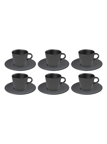 Villeroy & Boch 6er Set Kaffee Set Manufacture Rock 150 ml in schwarz