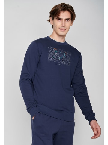GreenBomb Sweatshirt Bike Storm in Marineblau