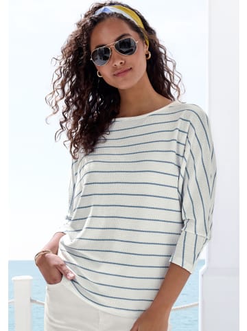 Vivance 3/4-Arm-Shirt in weiß, blau