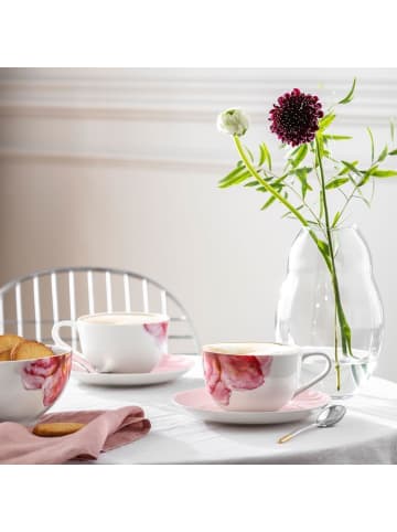 Villeroy & Boch 6er Set Cappuccinountertassen Rose Garden ø 17,4 cm rosa in rosa