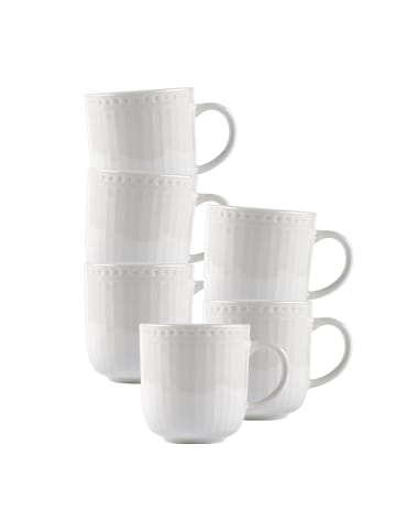 Ritzenhoff & Breker 6er Set Kaffeebecher Sofia 420 ml weiß in weiß