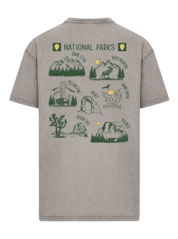 F4NT4STIC Oversize T-Shirt US National Parks Montage in Asphalt