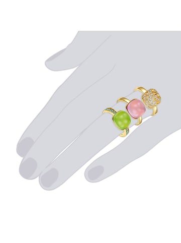 Lulu & Jane Schmuckset Metall-Legierung verziert mit Kristallen von Swarovski® in gelbgold