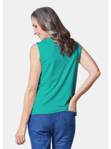 GOLDNER Kurzgröße:  Gepflegtes Top in formstabiler Ware in türkis