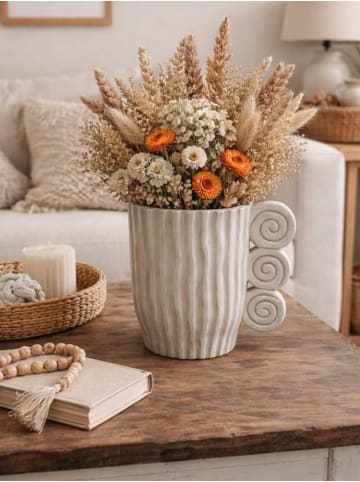 AltoBelli Blumentopf TAZZA Zement Antik Grau Patina Deko Tasse 22x21 cm