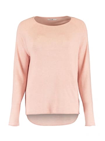 Hailys Dünnes Einfarbiges Langarm Basic Shirt in Rosa