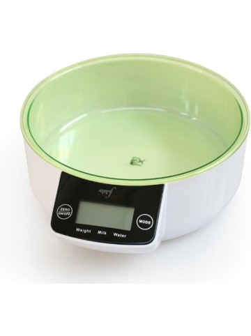 Melchioni Family Digitale Küchenwaage Smarty 5 kg Kapazität, Mit App-Steuerung, Weiß in Weiß