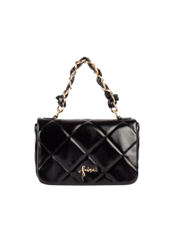 faina Damen Schultertasche Im Metallic-Look in Schwarz
