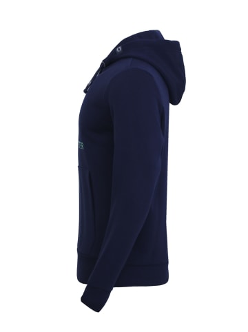 SCHIETWETTER Kapuzenpullover "Schietwetter" in navy-neongreen