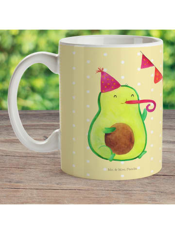 Mr. & Mrs. Panda Kindertasse Avocado Geburtstag ohne Spruch in Gelb Pastell