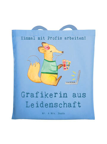 Mr. & Mrs. Panda Tasche Grafikerin Leidenschaft mit Spruch in Sky Blue
