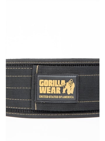 Gorilla Gewichthebergürtel - Nylon 4 Zoll - Schwarzes/Gold