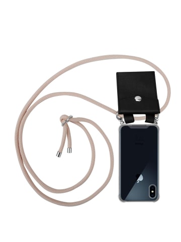 cadorabo Handykette für Apple iPhone X / XS Hülle in PERLIG ROSÉGOLD