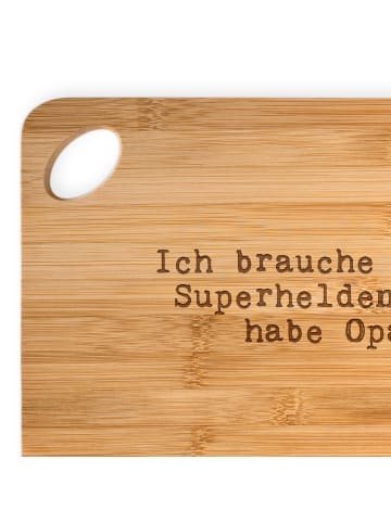 Mr. & Mrs. Panda Küchenbrett Ich brauche keinen Superhelden.... ... in Braun