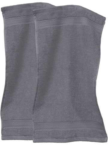 Erwin Müller Frottier Gästetuch 2er-Pack Friedrichshafen in anthrazit