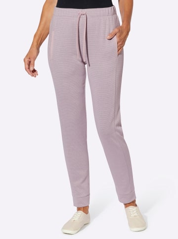 Sieh an! Jersey-Hose in malve-ecru-meliert