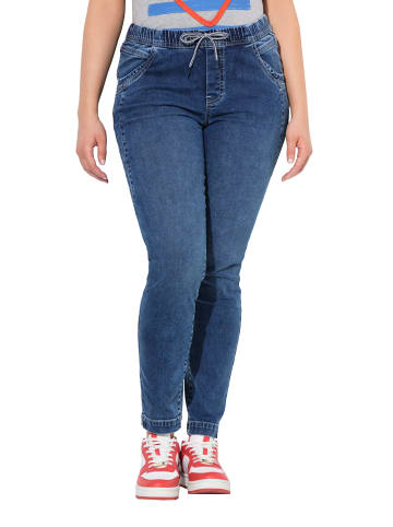 Ulla Popken Jeggings in dark blue denim