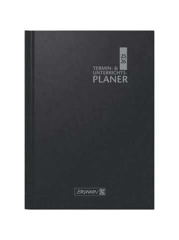 BRUNNEN Lehrerkalender 1 Woche/2 Seiten 2025/2026 ca. A4 23x29,7cm Baladek schwarz