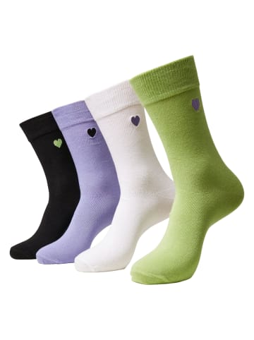 Urban Classics Socken in black+lilac+lime+white