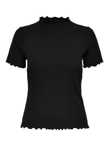 ONLY T-Shirt ONLEMMA S/S HIGHNECK in Schwarz