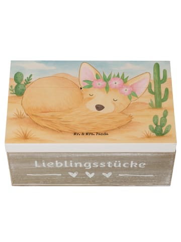 Mr. & Mrs. Panda Schatulle Wüstenfuchs Blumen Design ohne Spruch in Weiß